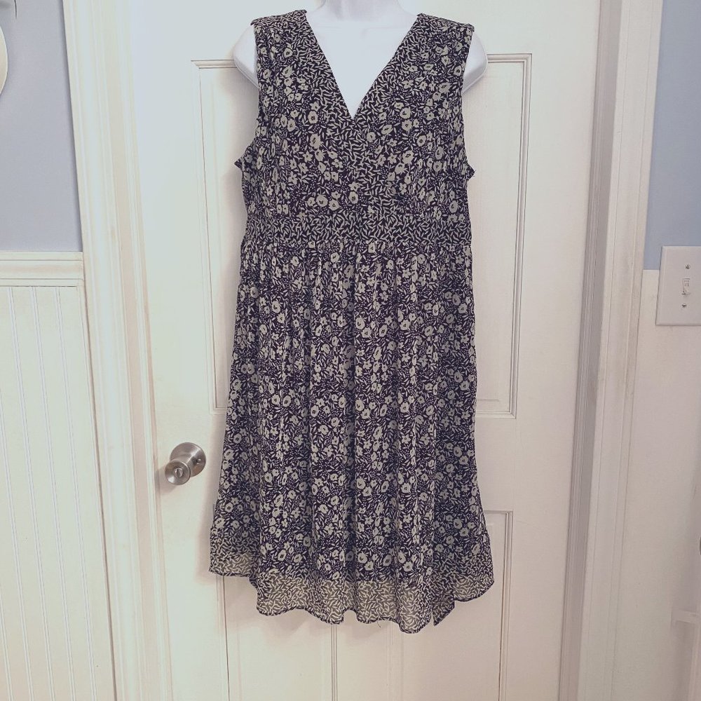 Motherhood Maternity Dress Cute Black Print Size XL